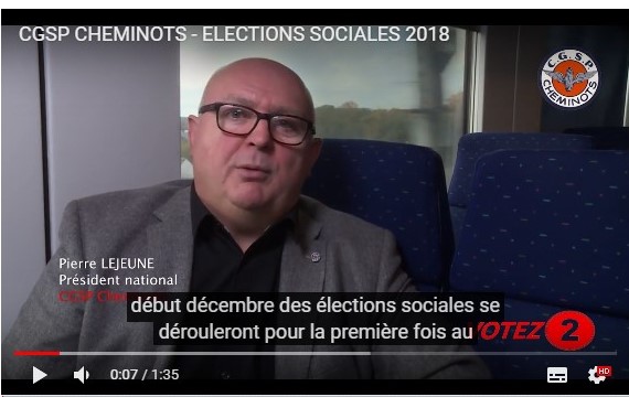 CGSP CHEMINOTS – Elections sociales 2018 – Votez 2 (Vidéo)